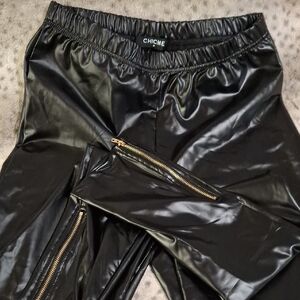 ChicMe Black Faux Leather Pants